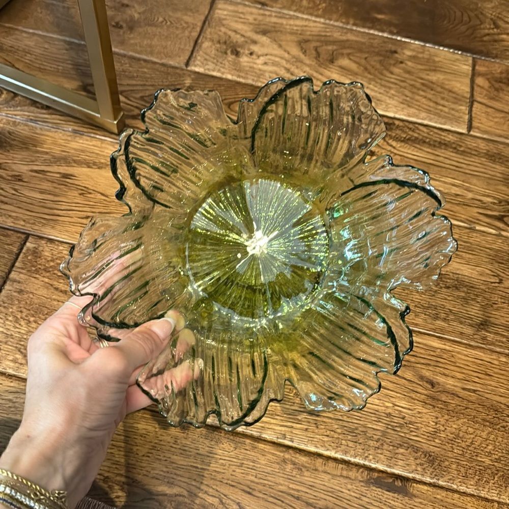 Glass cabbage small salad bowl